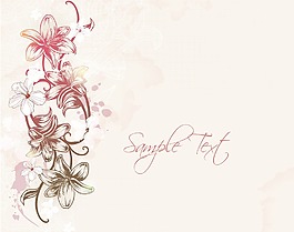 花與花的元素背景矢量