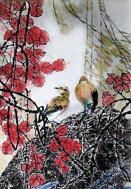 位圖 植物圖案 寫意花卉 動(dòng)物 鳥 免費(fèi)素材