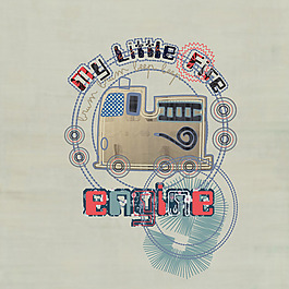 印花矢量圖 生活元素 車(chē) 文字 英文 免費(fèi)素材
