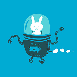 印花矢量圖 卡通 卡通人物 機器人 動物 免費素材