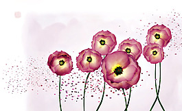 位圖 植物圖案 寫意花卉 花朵 免費(fèi)素材