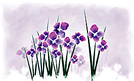 位圖 植物圖案 寫意花卉 花朵 免費(fèi)素材