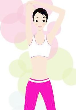 韓國運(yùn)動健身美女矢量圖082