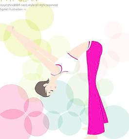 韓國運(yùn)動健身美女矢量圖081