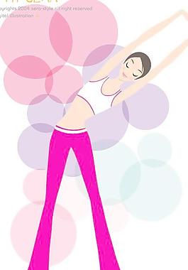 韓國運動健身美女矢量圖075