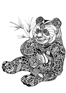 位圖 藝術(shù)效果 手繪 動物 熊貓 免費素材