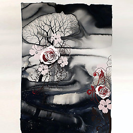 印花矢量圖 植物 樹 花朵 女裝 免費(fèi)素材