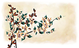 位圖 植物圖案 寫意花卉 花朵 免費(fèi)素材