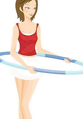 韓國運動健身美女矢量圖026
