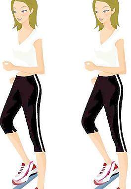韓國運動健身美女矢量圖024