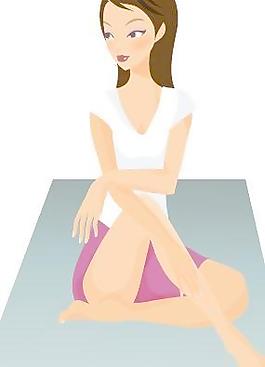韓國運(yùn)動健身美女矢量圖021