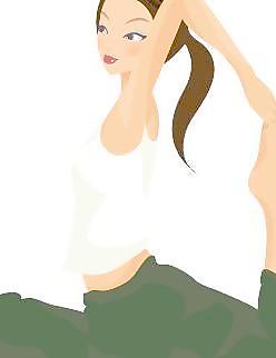 韓國運動健身美女矢量圖020