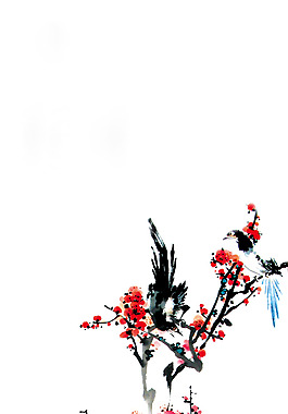 位圖 植物圖案 寫意花卉 花朵 梅花 免費素材