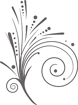 矢量花卉渦流