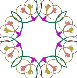 古典花紋花邊矢量圖10