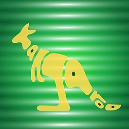 印花矢量圖 動(dòng)物 袋鼠 文字 英文 免費(fèi)素材