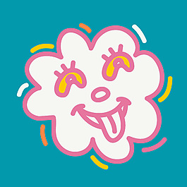 印花矢量圖 卡通 卡通人物 怪物 鬼臉 免費(fèi)素材