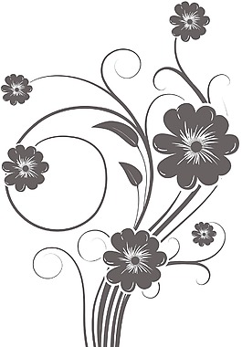 矢量花卉渦流