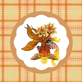 印花矢量圖 動(dòng)物 魚 植物 花朵 免費(fèi)素材