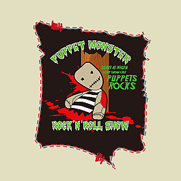 印花矢量圖 動物 玩偶 機器人 文字 免費素材