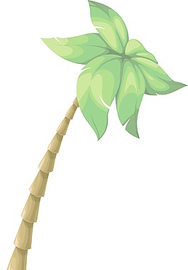 彩色矢量的棕櫚樹