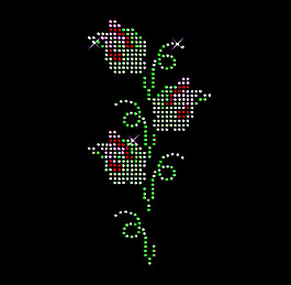 燙鉆 植物 花朵 玫瑰 免費素材