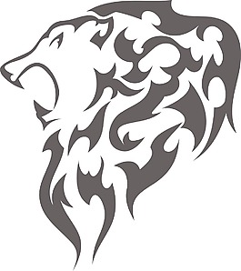 與獅子頭部落矢量元素