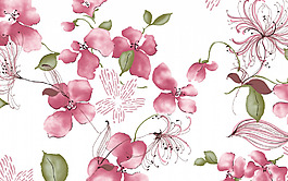 位圖 植物圖案 寫意花卉 花朵 免費素材