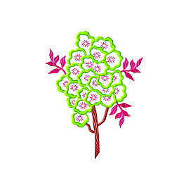 繡花 植物 花 花朵 樹 免費(fèi)素材