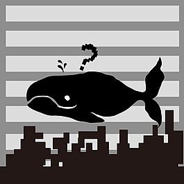 印花矢量圖 動物 鯊魚 建筑 樓房 免費素材