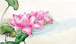 位圖 植物圖案 寫意花卉 花朵 荷花 免費(fèi)素材