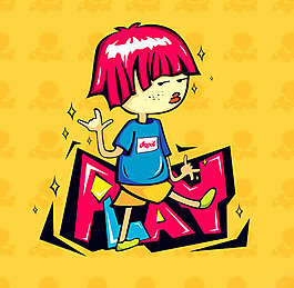 位圖 人物 男孩 文字 英文 免費(fèi)素材
