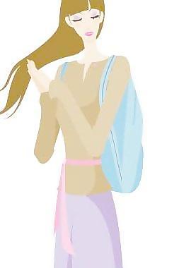 運(yùn)動(dòng)旅游女孩矢量圖45