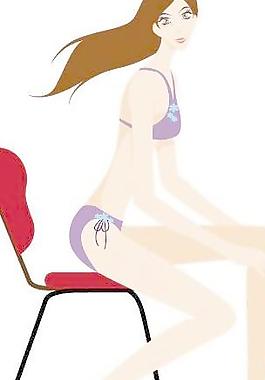 運(yùn)動(dòng)旅游女孩矢量圖23