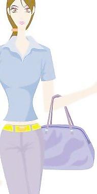 運動旅游女孩矢量圖12