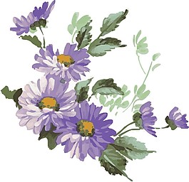 簡約暗色系花草