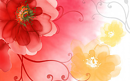 位圖 植物圖案 寫意花卉 花朵 免費(fèi)素材