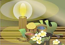 東方美女瑜珈矢量圖22