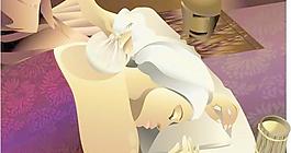 東方美女瑜珈矢量圖20