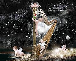 音樂天使圖片
