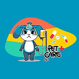 印花矢量圖 卡通 卡通動物 狗 文字 免費素材