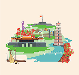 位圖 建筑 樓房 植物 樹 免費素材
