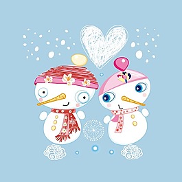 印花矢量圖 卡通 卡通人物 雪人 幾何 免費(fèi)素材