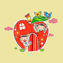 印花矢量圖 卡通 卡通人物 男孩 女孩 免費(fèi)素材