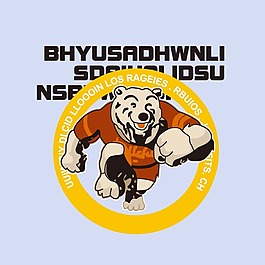 印花矢量圖 卡通 卡通動物 熊 文字 免費(fèi)素材
