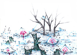 位圖 藝術(shù)效果 手繪 植物 樹 免費(fèi)素材