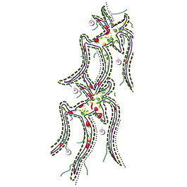 燙鉆 植物 花朵 燙繡結(jié)合 免費(fèi)素材