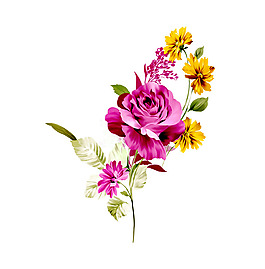 位圖 植物圖案 寫意花卉 花朵 免費(fèi)素材