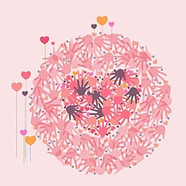 印花矢量圖 卡通 卡通人物 手 幾何 免費(fèi)素材