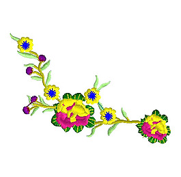 繡花 植物 花 花朵 免費素材